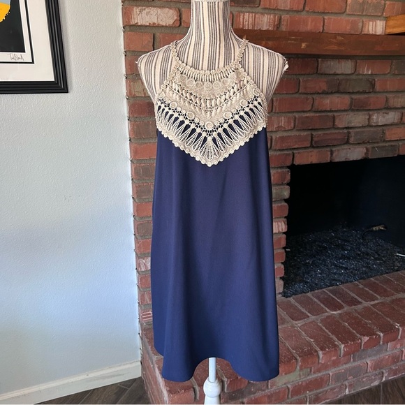 Lilly Pulitzer Pearl Soft Shift Dress in True Navy Blue Sz 8 - Picture 2 of 9